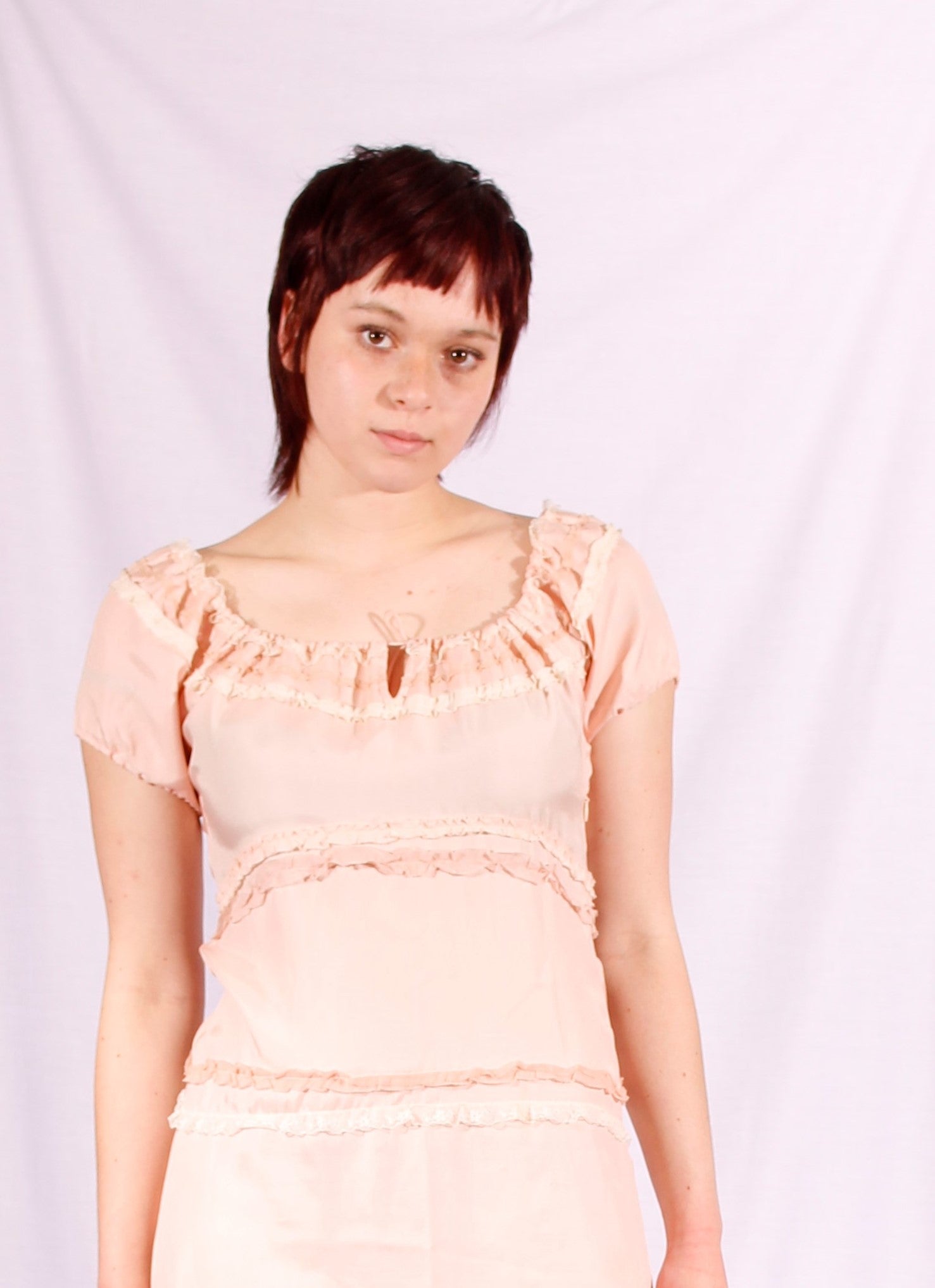 1990's Lisa Ho soft pink dress