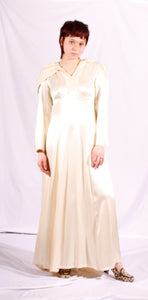 1970's hooded wedding dress