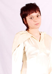 1970's hooded wedding dress