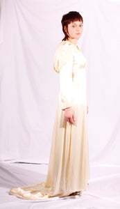 1970's hooded wedding dress
