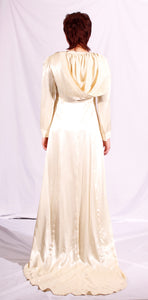 1970's hooded wedding dress