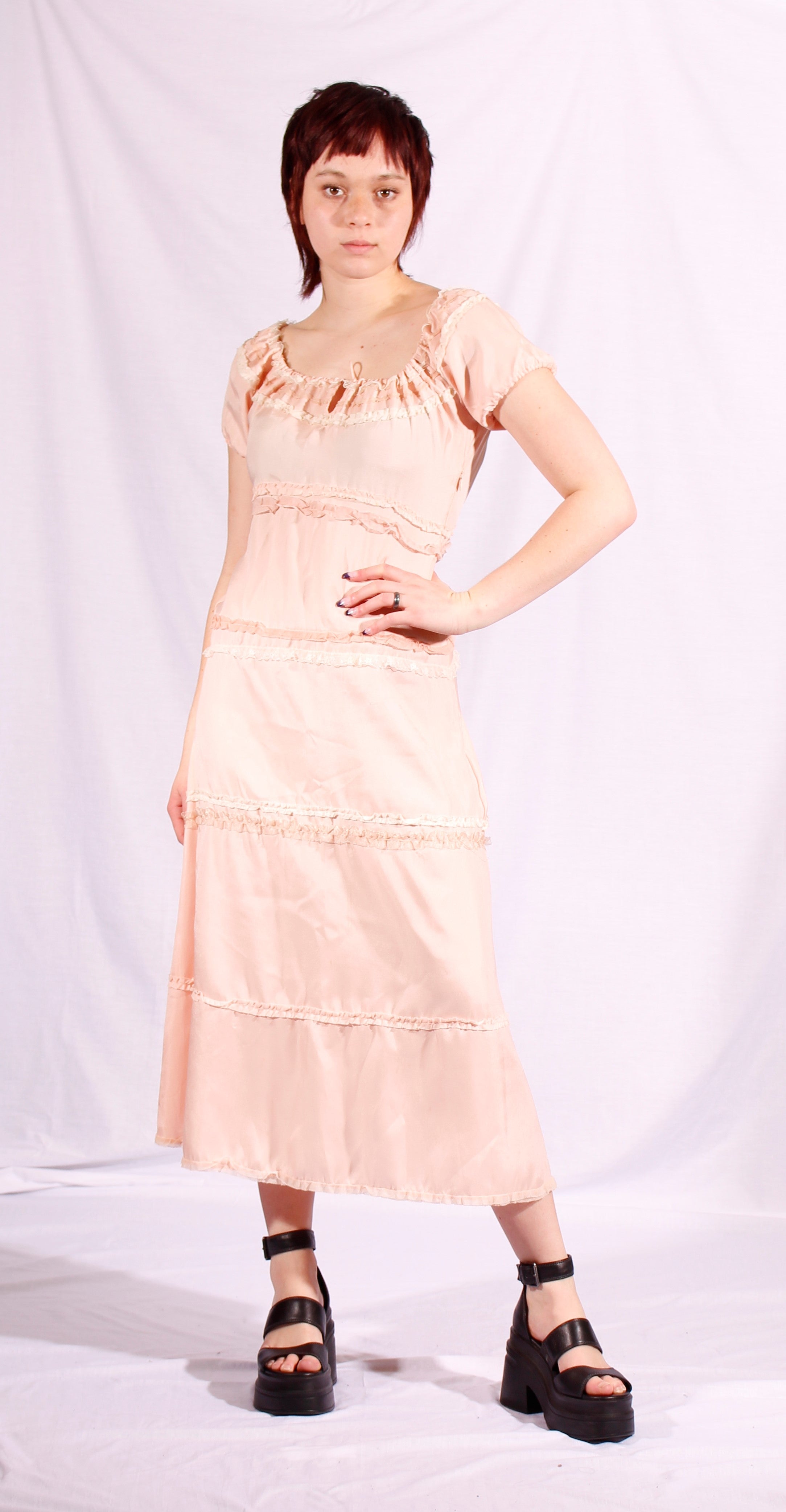 1990's Lisa Ho soft pink dress