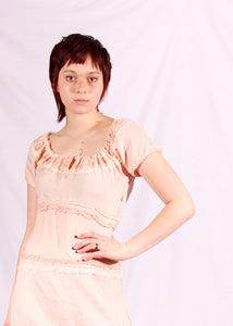 1990's Lisa Ho soft pink dress