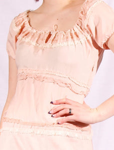 1990's Lisa Ho soft pink dress