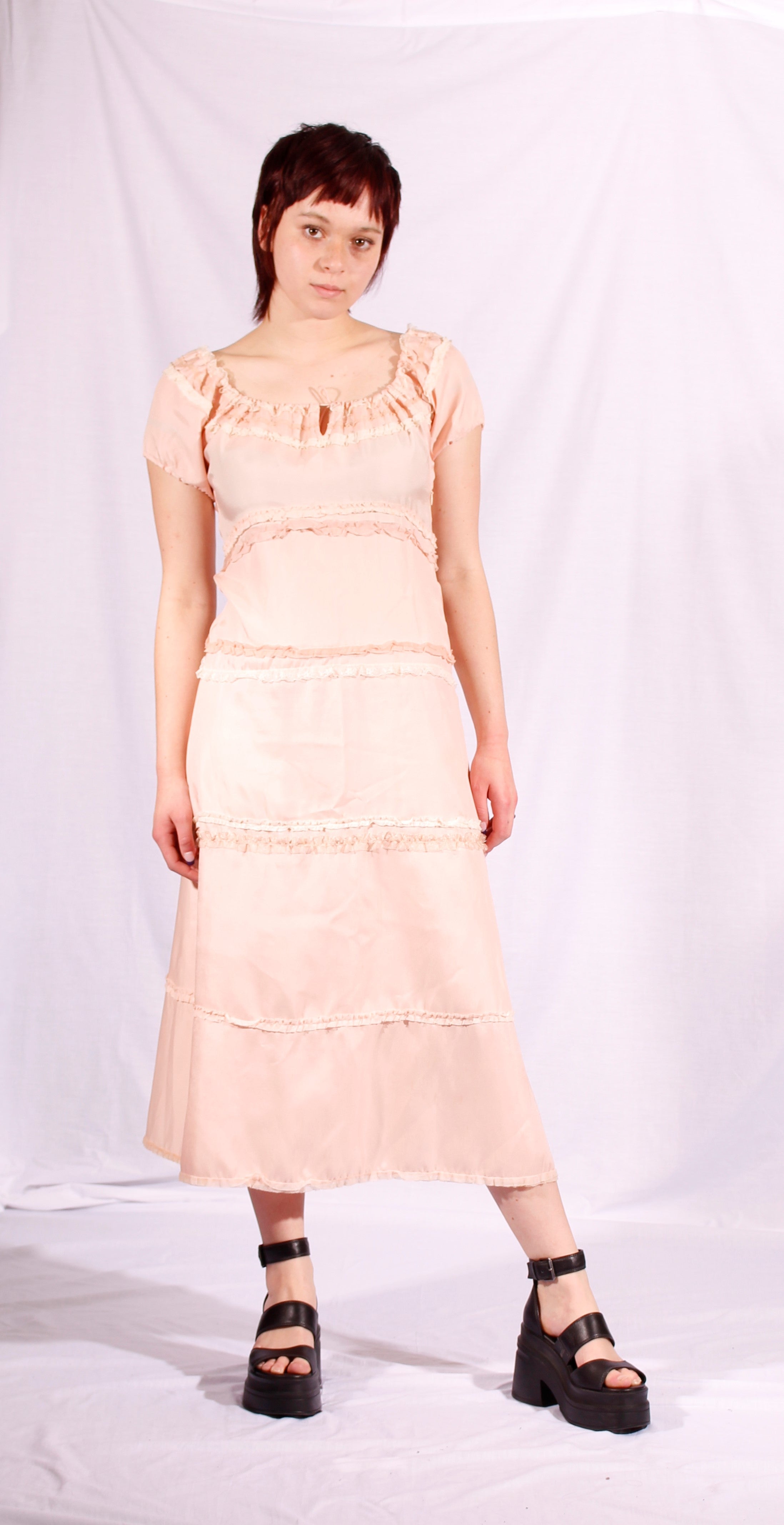 1990's Lisa Ho soft pink dress