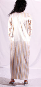 1970's white, silver and gold kaftan