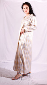 1970's white, silver and gold kaftan